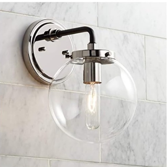 Modern Glass Globe Wall Sconce - Picture 1 of 8